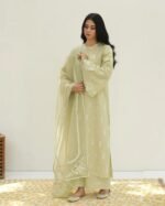 Apple Green Lawn 3-piece Stiched Dress