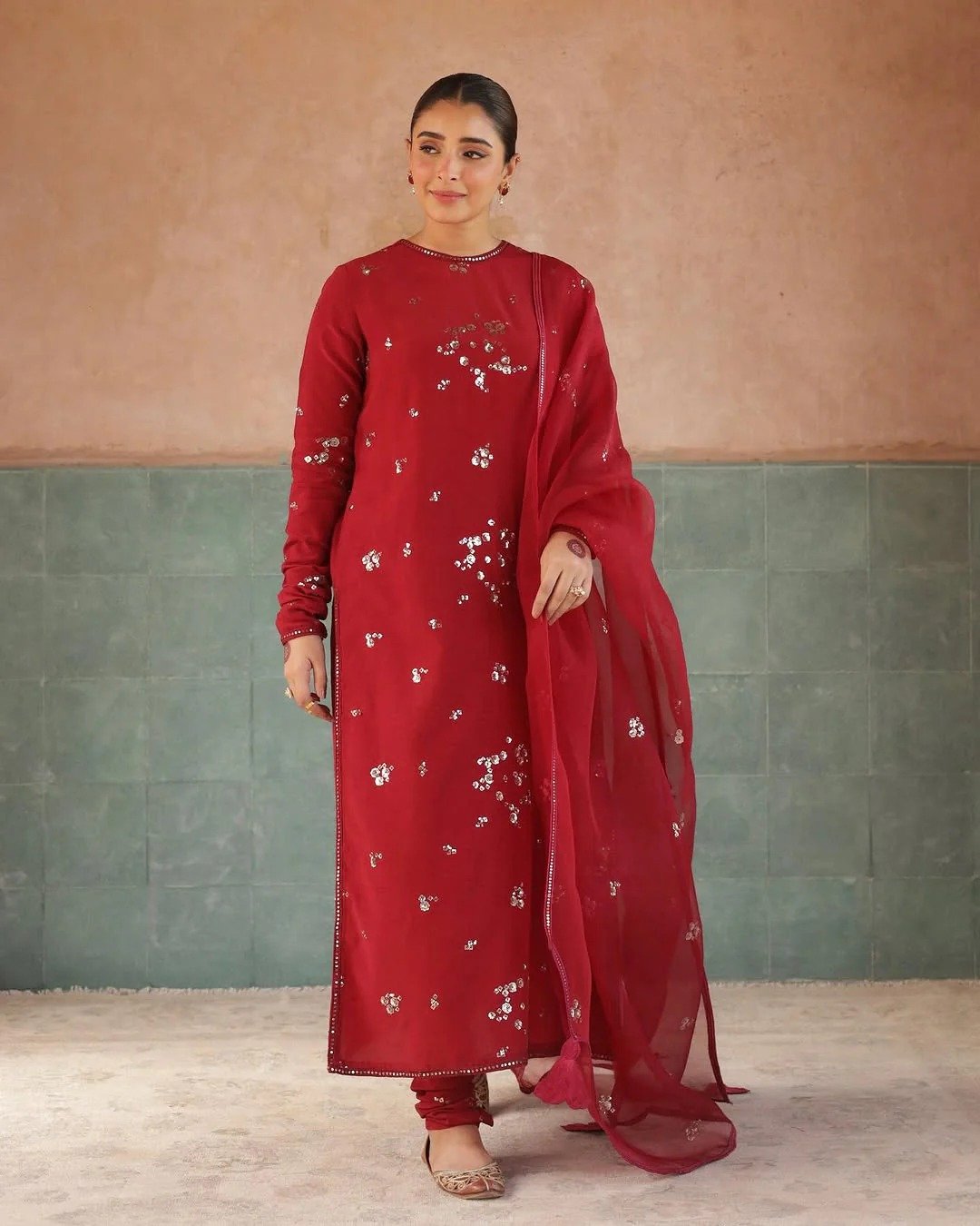 Rose Red / Maroon | Stitched -3 Piece Rose Red / Maroon | Stitched -3 Piece
