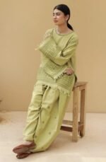 Pista Green|3-piece Stiched Dress