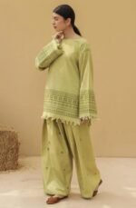 Pista Green|3-piece Stiched Dress