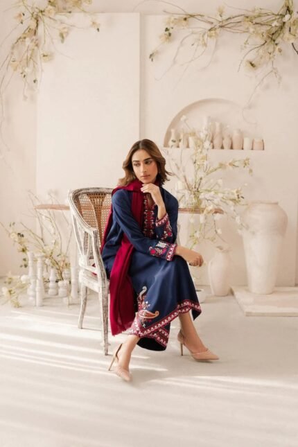 Blue & Red | 3-Piece Stitched Suit