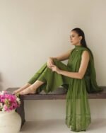 Parrot Green Full Sleeve's Stitched outfit